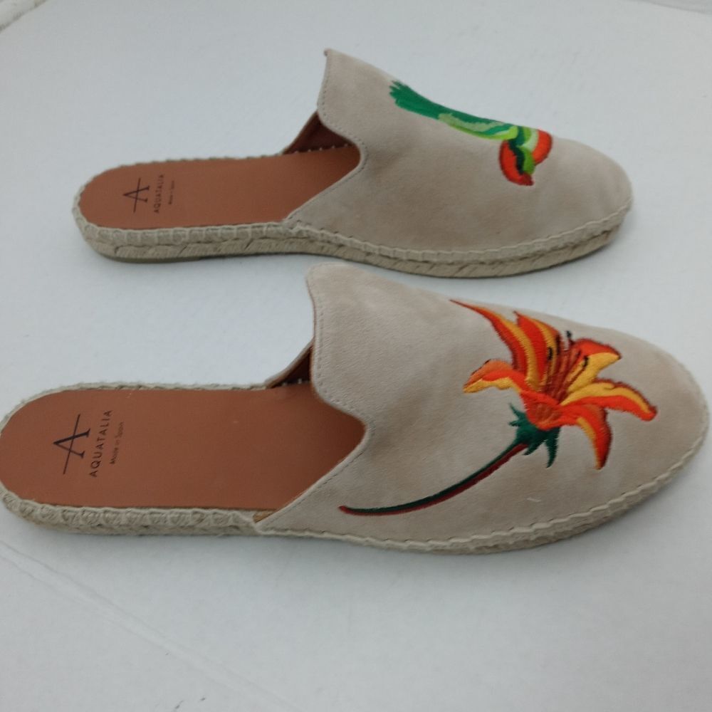 Aquatalia Blair Espadrille Embroidered Flat - Picture 12 of 13